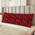 thumbnail image 6 of Lsque Red Skulls 3 Body Pillow Case Cover,Ultra-Soft Microfiber Bed Pillow Cases 20x54 inches,Elegant Bedding,Breathable Durable Pillow Cover with Envelope Closure, 6 of 8