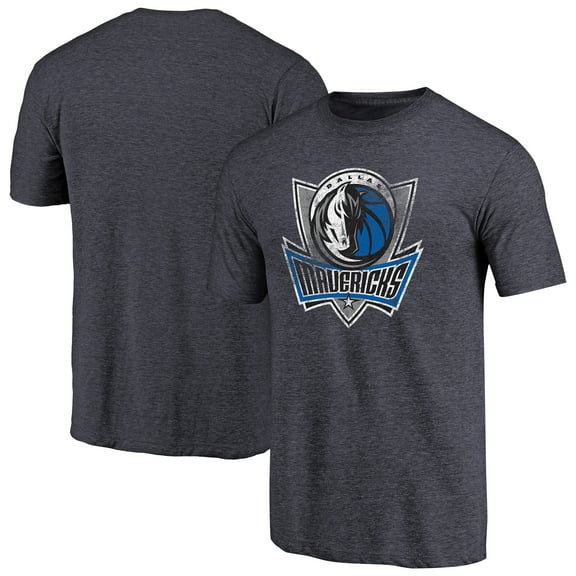 Men's Navy Dallas Mavericks Distressed Logo Tri-Blend T-Shirt