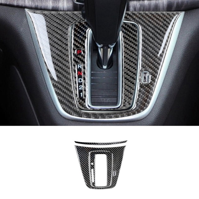 Real Bright Soft Car Interior Carbon Fiber Sticker Decoration6Pcs Carbon Fiber Interior Automatic Gear Shift Kit Cover For Honda CR-VAuto Car Protection Interior Accessories