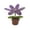 #A02-Purple, variant on Pure Hand Crochet Lily Home Decor, Authentic Fake Lily Flower, Beautiful Purple Weaving Accent, Retro Indoor Ornament, Small Table Display Ornament for Office Use