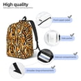 thumbnail image 4 of Rateoe Zebra Pattern Canvas College Laptop Backpack,Travel Daypack,Durable Rucksack Travel Notebook Bag School Backpack Book Bag for Men Women-Small, 4 of 7