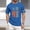 003Blue, variant on 250th Anniversary Tops, Men's Crew Neck American Flag Print Short Sleeve T-Shirt Patriotic Trendy Independence Day Loose Pullover Tops Blue 5XL