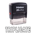 thumbnail image 1 of Printtoo TRIPLICATE Stamp Self Inking Rubber Stamp Office Stationary-Black, 1 of 2