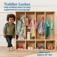 thumbnail image 3 of ECR4Kids Streamline 4-Section Coat Locker with Bench, Toddler Size, Natural, 3 of 9