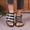 #0135-Black, variant on Xucatan Women's Multi Strap Flat Sandals, Stripe Color Block Faux Leather Slides with Adjustable Ankle Buckle, Open Toe Bohemian Summer Shoes, Versatile Beach Casual Footwear Gift