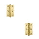 thumbnail image 4 of Kenally Bisagras con tornillos Conector de puerta Cerradura de hardware Mini bisagra plana Gabinete decorativo Cajón para el hogar Plano / Plano/2.5 pulg./Latón 2Conjunto, 4 of 6