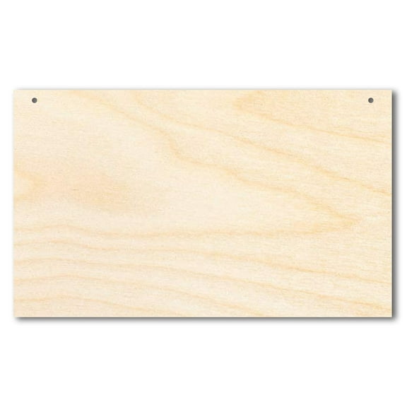 Unfinished Rectangle Door Hanger 14" / 1/8"