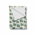 thumbnail image 2 of Animals Soft Flannel Fleece Throw Blanket, Cheetah Illustrations Posing Differently in the Jungle, Cozy Plush for Indoor and Outdoor Use, 50" x 60", Orange Dark Teal, by Ambesonne, 2 of 6