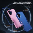 thumbnail image 5 of Compatible with Apple iPhone 16 Case for Women Men, Military Grade Shockproof Drop Protection Anti-Scratch Bumper Rugged Matte Phone Case Cover for iPhone 16, Blue+Pink, 5 of 7