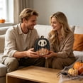 thumbnail image 4 of EverydayNest Wooden Halloween Pumpkin Ornament,Decorative Ghost Owl Figurine for Tabletop Shelf,Autumn Fall Centerpiece for Home Living Room Office Decor,5.9in, 4 of 4