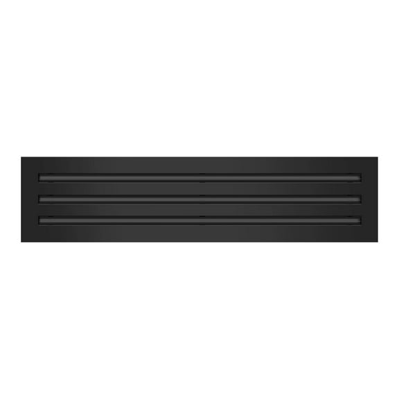 BUILDMART - 25x6 Modern AC Vent Cover - Decorative Black Aluminum Air Vent - Standard Linear Slot Diffuser - Heating and Cooling Register Grille for Ceiling, Walls & Floors - Texas Buildmart