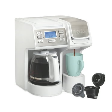 Hamilton Beach FlexBrew Trio Coffee Maker, Stainless Steel Accents, White, 49917