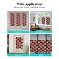 thumbnail image 7 of Red Plaid Valentine's Day Window Privacy Film Stained Glass Window Film Decorative Windows Cover Static Windows Cling for Glass Door Checkered Farmhouse Valentines Stickers for Bathroom 19.6"x39.3", 7 of 7