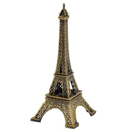 Dusk Eiffel Tower - Home Decor Metal Paris Miniature Eiffel Tower Model Bronze Tone 15.5cm Height