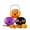 Multicolor, variant on Vikakiooze 2023 3PC Alloween Decoration Foldable And Detachable Two And A Half Pumpkin Bucket Medium PP Candy Bag Bucket