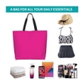 thumbnail image 4 of Lsque Darkmagenta Pattern Aesthetic Canvas Tote Bag for Women - Reusable Tote Shoulder Bag Casual Bag for Vacation,Shopping,Work,Gym, 4 of 6