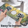 thumbnail image 6 of Sikiie Flower Butterfly Skull Couple Splash Guard for Sink Faucet-1 PC Super Absorbent Fast Drying Mat Sink Gadgets-Splash Guard for Kitchen, Sink Mat, 6 of 7