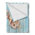 thumbnail image 2 of Letter C Soft Flannel Fleece Throw Blanket, Marine Life Design Letter C from Alphabet on Soft Colored Backdrop, Cozy Plush for Indoor and Outdoor Use, 60" x 80", Dark Coral Pale Blue, by Ambesonne, 2 of 5
