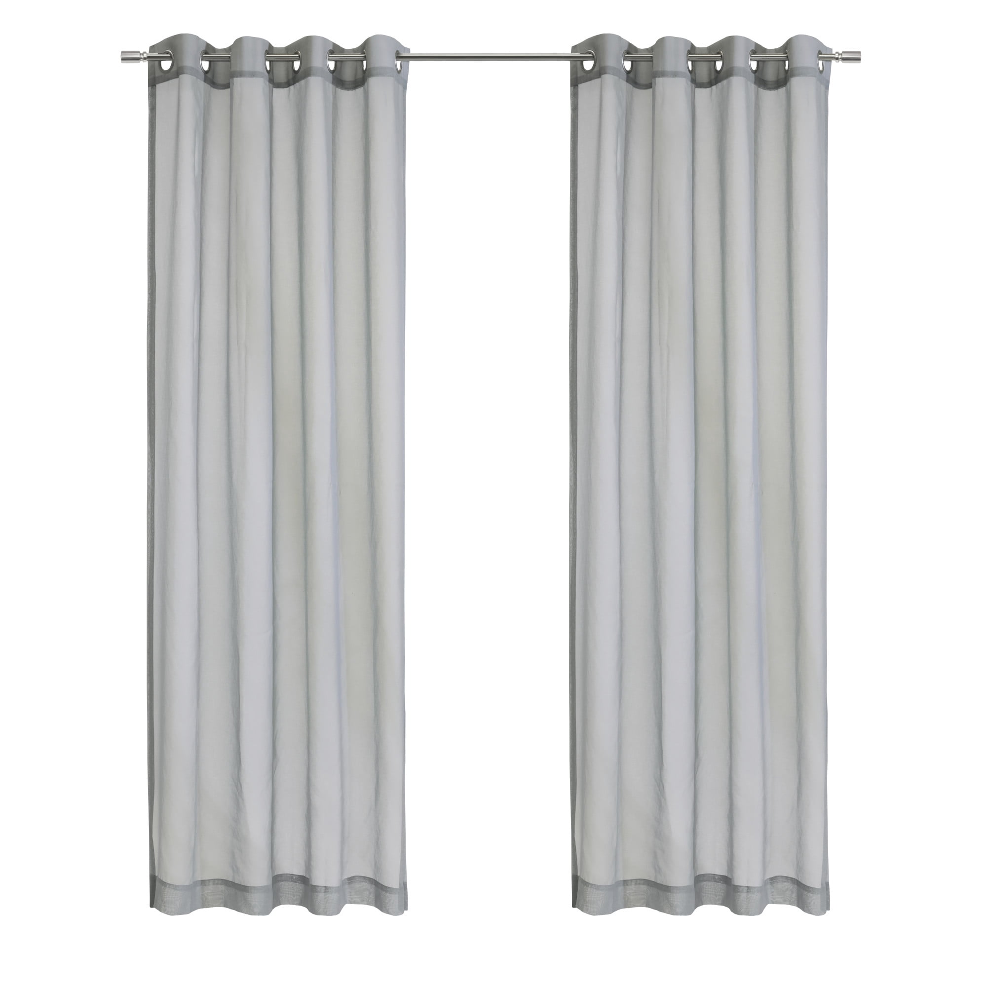 Loft Living Liege Light Filtering Grommet Indoor Curtain 52 x 63 in Grey