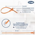 thumbnail image 2 of 8 Pack 25 Inch Drain Snake, Flexible Hair Clog Remover, Drain Auger Cleaner Tool, Reusable Sink Snake for Bathtub, Toilet, Kitchen Sink and Sewer Pipes, 2 of 5