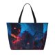thumbnail image 2 of Fotbe Spooky Halloween Night Scene Bolsa de Viaje para Playa - Resistente al Agua, Bolsa Tote de Gran Capacidad y Ligera con 7 Bolsillos para Mujeres y Hombres, 2 of 7