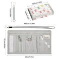 thumbnail image 3 of JIALIOU Nylon Trifold Card Wallet with ID Window Zipper Pocket for Men Women Teen Red Green Yellow Bows Stars, 3 of 7
