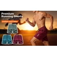 thumbnail image 3 of LONKITO 3 Pack Mens Shorts Elastic Waist Lightweight Running Shorts with Zipper Pockets for Casual Athletic Beach Summer, Size L, 3 of 8