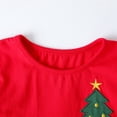 thumbnail image 5 of HILEELANG Girls Christmas Dress Long Sleeve CottonHoliday Outfit with Bow Red Green Tiered Festive Party Dress for Toddler Kids, Xmas Birthday Outfit Winter Clothing 2T, 5 of 5
