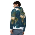 thumbnail image 4 of Kdxio World Map Print Men Hoodies Casual Hoodies for Men with Zip Pockets Full Zip Long Sleeve Sweatshirt Sports Hooded Jacket-Large, 4 of 5