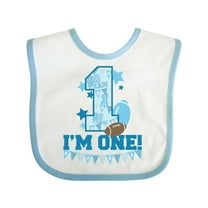 Inktastic I'm One (football) Boys or Girls Baby Bib