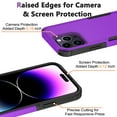 thumbnail image 6 of NIFFPD iPhone 14 Pro Max Case with Screen Protector, Shockproof Full Coverage Protective Cover Phone Case for iPhone 14 Pro Max 6.7" Purple, 6 of 7