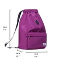 thumbnail image 2 of KAUKKO Cordón Deportes Mochila Gimnasio Yoga Bolsa Hombro Mochila para Hombres y Mujeres KAUKKO  K1031-2-Purple, 2 of 5