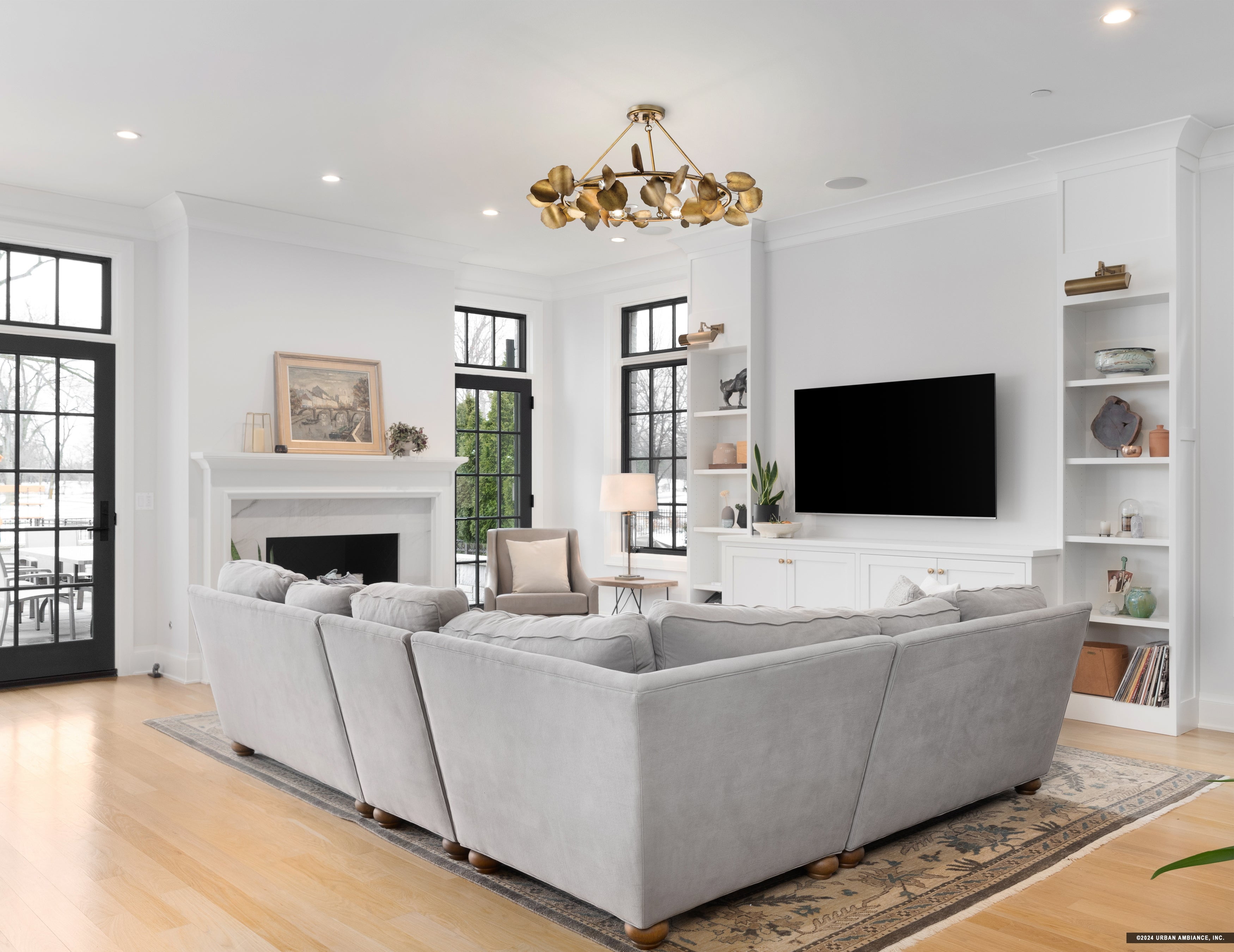 Luxury Eclectic Ceiling Light, Gold Ombre, UHP4999