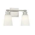 thumbnail image 3 of Trade Winds Billie 2-Light Bathroom Vanity Light in Brushed Nickel, 3 of 5