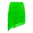 thumbnail image 4 of Glisme Black Skirts For Women Fringe Skirt Bohemian Style Asymmetrical Hem Mini Skirt With Flowy Tassel Details For Casual Party Wear Trend Party Dress Green, 4 of 4