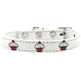 thumbnail image 1 of Red Cupcake Widget Dog Collar White Size 14, 1 of 1