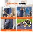 thumbnail image 6 of VEVOR Moving Blankets, 80" x 72", 35 lbs/dz Weight, 12 Packs, Professional Non-Woven & Recycled Cotton Packing Blanket, Heavy Duty Mover Pads for Protecting Furniture, Floors, Appliances, Blue/Orange, 6 of 9