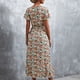 thumbnail image 4 of Vestido cruzado con estampado floral, vestido cruzado con estampado floral para mujer, vestido cruzado con estampado floral para mujer, vestido largo con estampado floral, diseño aerodinámico, 4 of 6