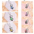 thumbnail image 2 of HOOUN 925 Silver Pated Bridal Heart Cute Panda Crown Shinny Necklace Pendants Gift-Red, 2 of 3