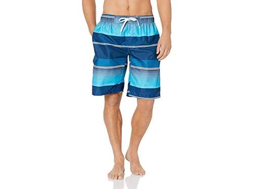 Kanu Surf Boys Victor Stripe Quick Dry Beach Board Shorts Swim Trunk