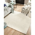 thumbnail image 1 of Rugs.com Comfort Solid Shag Collection Rug – 7 Ft Square Snow White Shag Rug Perfect For Living Rooms, Kitchens, Entryways, 1 of 9