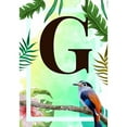 thumbnail image 3 of America Forever Tropical Summer Monogram Garden Flag Letter G 12.5 x 18 inches Palm Leaves Hibiscus Coastal Bird Double Sided Vertical Outdoor Yard Lawn Decorative Red Floral Garden Flag, 3 of 5