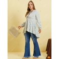 thumbnail image 4 of Blusa de encaje de impresión de DAISY PLANTY DAPLE Rosegal  Blusas Tallas Grandes, 4 of 5