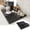 Black, variant on TICKJOY Silicone Coffee Mat , 24'' x 16'' Bar Mat for Countertops with Detachable Dish Drying Mat,  Coffee Maker Mat, Heat Resistant Mats for Countertop, Dish Drying Mat (Black)