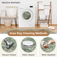 thumbnail image 4 of NewBuros 8'x10' Washable Area Rug for Living Room, Non Slip Vintage Distress Print Pattern Floral Rug, Soft Low Pile Indoor Carpet for Bedroom Dining Room, Gray Green, 4 of 10