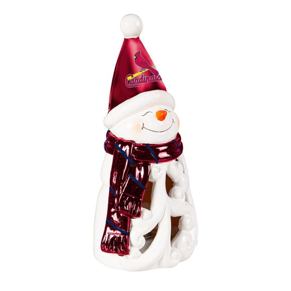 St. Louis Cardinals LED 8" Snowman Lit Garden Statue