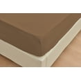 thumbnail image 3 of Deluxe2000 Series Soft Bamboo Derived Rayon Sheet Sets-Queen Brown Sheets, Wrinkle Free - Deep Pockets - 4 Piece - 1 Fitted Sheet, 1 Flat, 2 Pillowcases Queen, Brown, 3 of 3