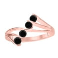 thumbnail image 1 of Aonejewelry 0.35Ct. Ttw Sassy Four Black Diamond Ring In 10K Rose Gold, 1 of 4