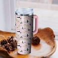 thumbnail image 5 of Panda Sublimation Tumbler with Handle and Straw, 40 oz Stainless Steel Insulated Cup with Lid and Straw,Travel Coffee Mug Water Bottle, Birthday Christmas Mothers Day Gifts for Animal Lovers Women, 5 of 6