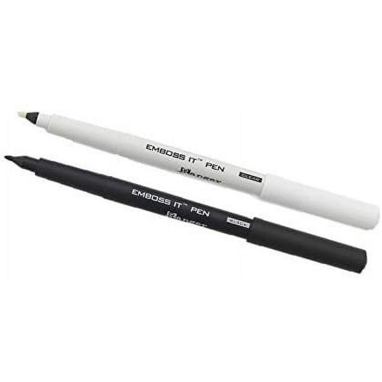 Chinco Dual Ended Embossing Pens 2 Pieces Black 2 Count (Pack of 1)